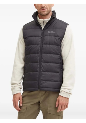 JACK WOLFSKIN logo quilted gilet - Black