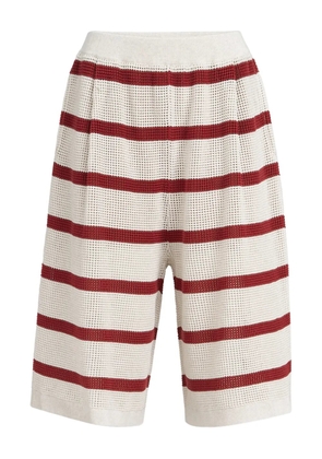Brunello Cucinelli striped bermuda shorts - Neutrals