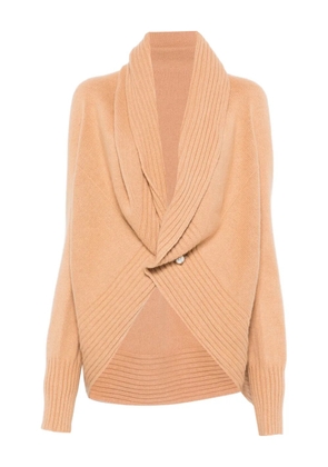 Alberta Ferretti shawl cardigan - Neutrals