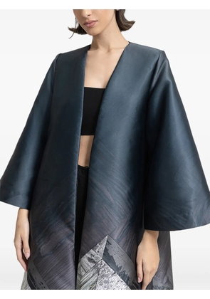 Gemy Maalouf structured geometric cape - Blue