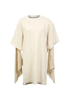 Chloé Vintage Sandy crochet-panel mini dress - Neutrals