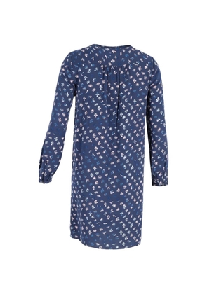 Diane Von Furstenberg Vintage floral-print long-sleeve midi dress - Blue