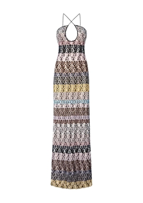 Missoni crossover patterned maxi dress - Neutrals