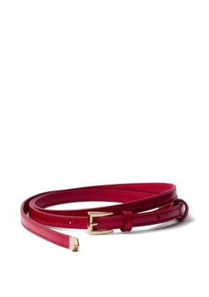 Prada buckle leather belt - Red