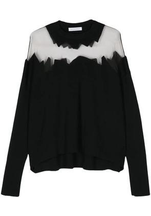Viktor & Rolf semi-sheer panel sweater - Black