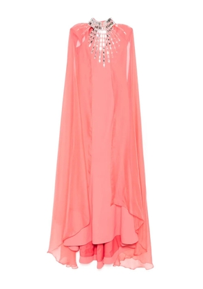 JEAN-LOUIS SABAJI embellished cape dress - Pink