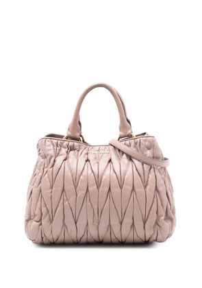 Miu Miu Pre-Owned 2010 Matelasse Nappa satchel - Brown