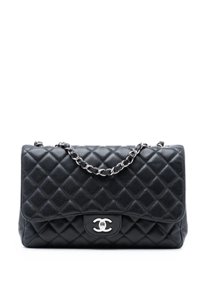 CHANEL Pre-Owned 2008-2009 Jumbo Classic Caviar Single Flap shoulder bag - Black