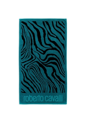 Roberto Cavalli Zebra-print 2000 beach towel - Blue