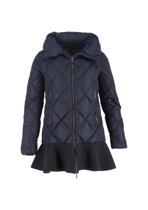 Moncler Vintage flounce-hem puffer coat - Blue