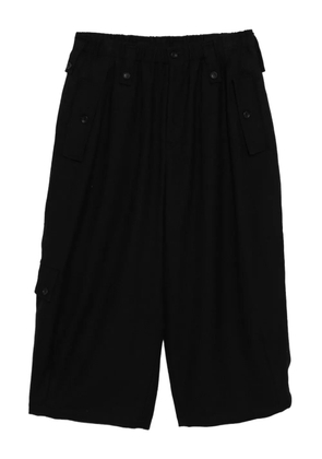 Yohji Yamamoto saxony cropped trousers - Black