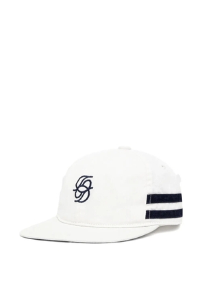 Drôle De Monsieur Not From Paris embroidered cap - White