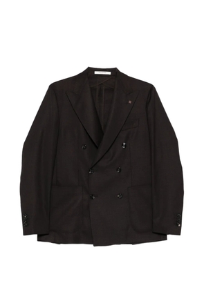 Tagliatore double-breasted peak-lapel blazer - Brown