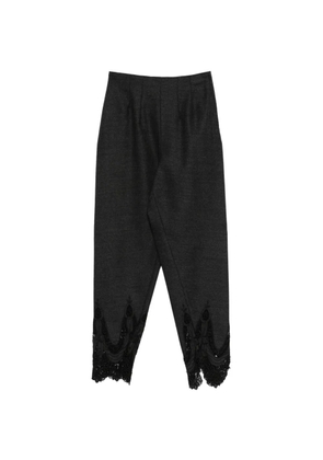 Christian Dior Pre-Owned 2000s lace-trim trousers - Grey