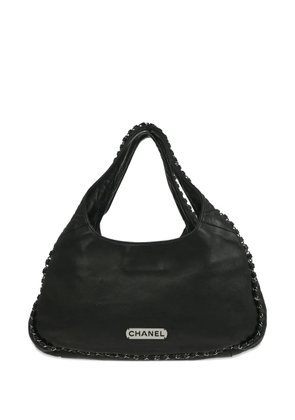 CHANEL Pre-Owned 2005 chain-detail hobo tote bag - Black