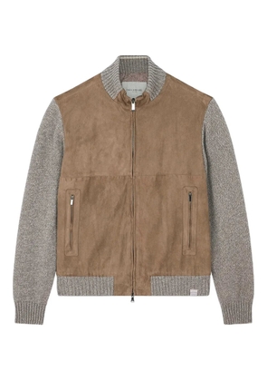 Paul & Shark suede-panel jacket - Brown