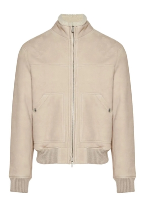 Eleventy zip shearling jacket - Neutrals