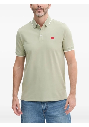 HUGO embroidered-logo polo shirt - Green