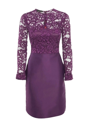 Carolina Herrera Vintage lace satin dress - Purple