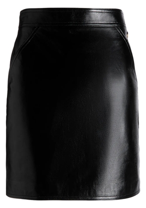Bally high-waisted leather skirt - Black