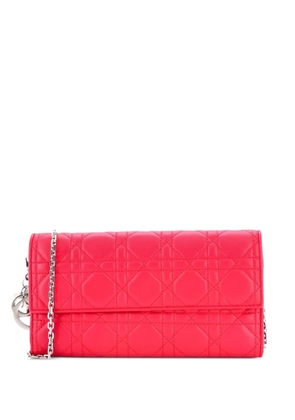 Christian Dior Pre-Owned Lady Dior Croisiere Chain Wallet Cannage Quilt Lambskin crossbody bag - Pink