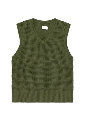 Aimé Leon Dore waffle-knit V-neck vest - Green