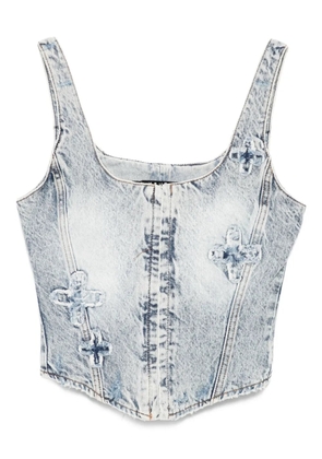 Ksubi Gigi Klassic Kraftwerk denim bustier top - Blue