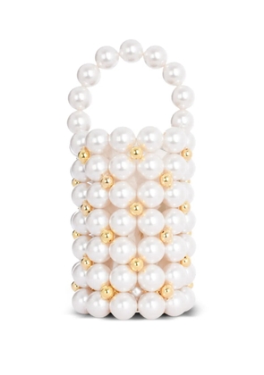 Vanina Le Comino pearl beaded bag - White