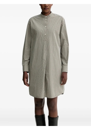 Marc O'Polo mini-checked button-up shirt dress - Green