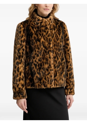 GUESS USA Luna leopard-print jacket - Brown