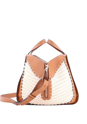 Loewe Pre-Owned Hammock Bag Leather and Crochet Small shoulder bag - Neutrals