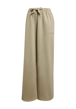 adidas tie-waist embroidered track pants - Grey