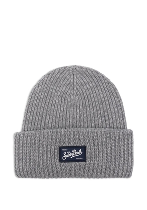 MC2 Saint Barth logo-appliqué ribbed beanie - Grey