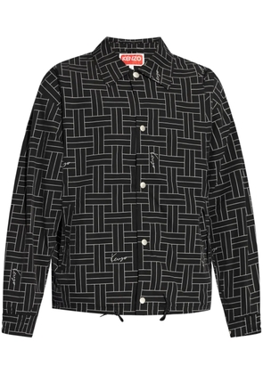 Kenzo Weave-print windbreaker jacket - Black