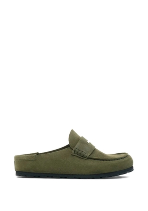 Birkenstock Naples Wrapped suede penny loafers - Green
