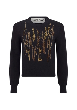 Libertine Crown of Throns embellished sweater - Black