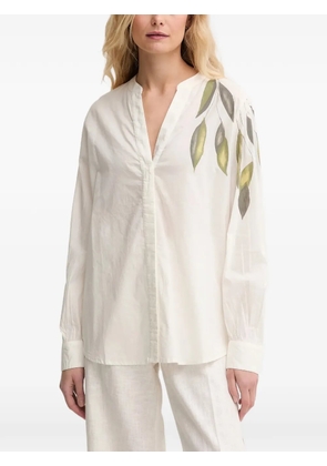 Mos Mosh button leaf shirt - Neutrals
