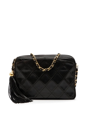 CHANEL Pre-Owned 1991-1994 CC Quilted Lambskin Tassel Camera Bag crossbody bag - Brown
