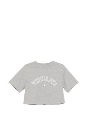 Patrizia Pepe logo cropped T-shirt - Grey