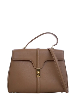 Celine Pre-Owned 2018 Medium Leather Classique 16 Top Handle Bag satchel - Brown