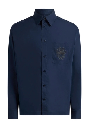 ETRO logo-embroidered shirt - Blue