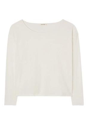 American Vintage Aksun boat-neck long-sleeved T-shirt - White