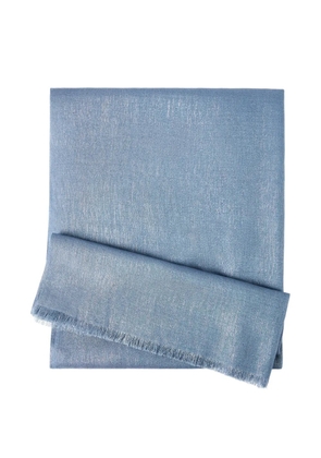 Brunello Cucinelli sparkling fringed scarf - Blue