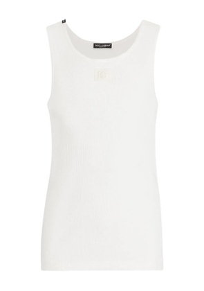Dolce & Gabbana logo-patch vest - White