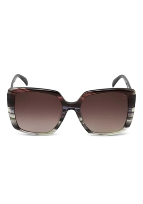 TOUS striped-pattern square-frame sunglasses - Brown