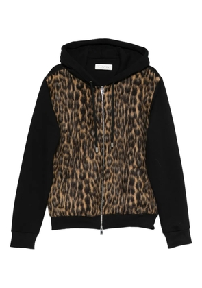 Lanvin animal-pattern zip hoodie - Black