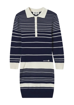 SHUSHU/TONG striped polo dress - Black