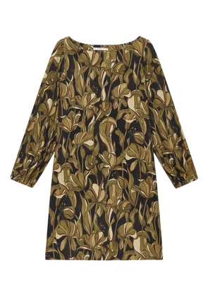 MALIPARMI Lily’s Ballet floral long-sleeve mini dress - Black