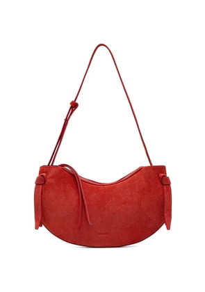 Yuzefi Fortune Cookie suede shoulder bag - Red