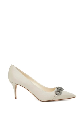 Manolo Blahnik Isteralo embellished pointed pumps - Neutrals